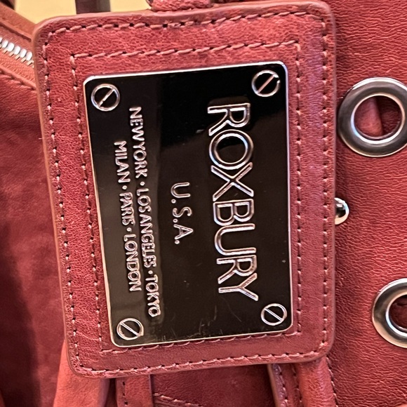 Roxbury Leather Brown with Silver Hardware Shoulder Bag - Picture 2 of 9